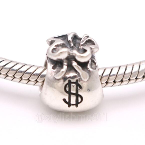 Authentic PANDORA Money Bag Charm - 790332 - Picture 1 of 11
